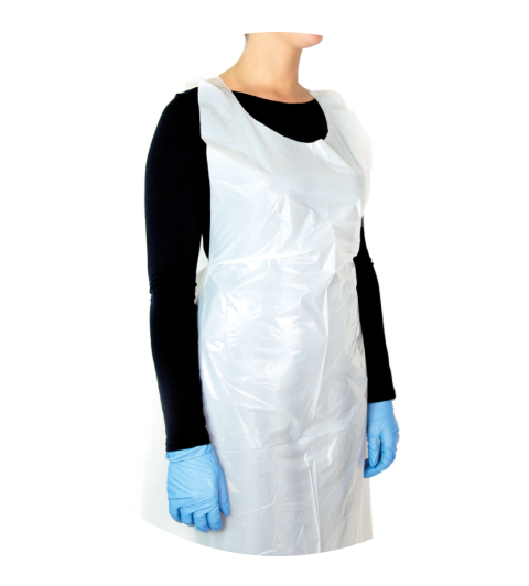 GREMBIULE MONOUSO IN LDPE BIANCO