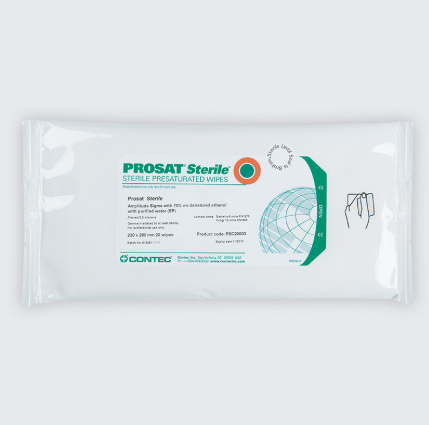 PANNO STERILE IN POLIESTERE/CELLULOSA PRESATURATO CON 70% ALCOL DENATURATO 30% DI WATER