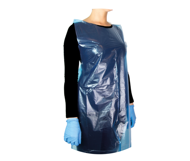 GREMBIULE MONOUSO IN LDPE AZZURRO